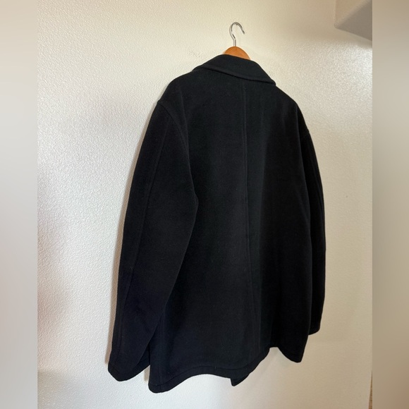 J Crew Wool Blend Black Peacoat size XL - Picture 9 of 10